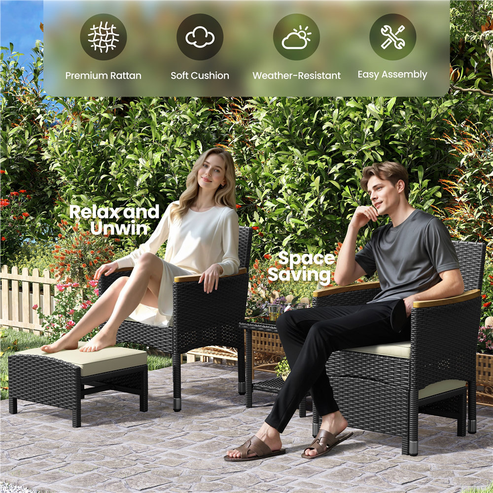 Zovika Elegant wicker seating set - Image 3