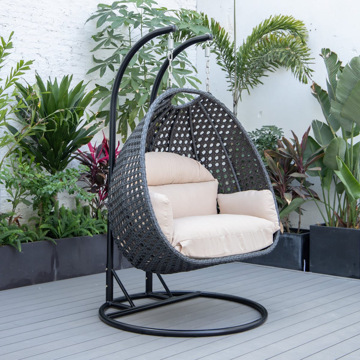HAVEN COVE HANGING SWING WITH STAND FOR GARDEN & BALCONY - Image 2