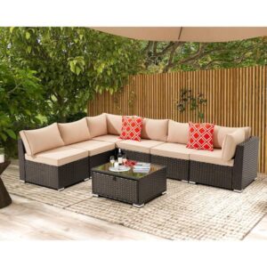 Zovika Outdoor 6 Seater Patio Sofa set