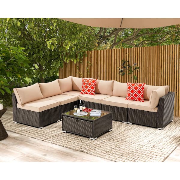 Zovika Outdoor 6 Seater Patio Sofa set