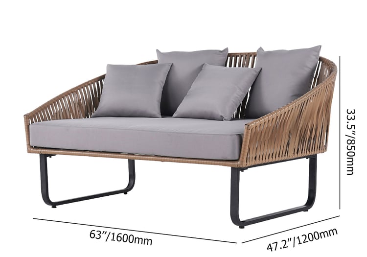 Zovika Elegant and Comfy Rope braided Sunbed - Image 3