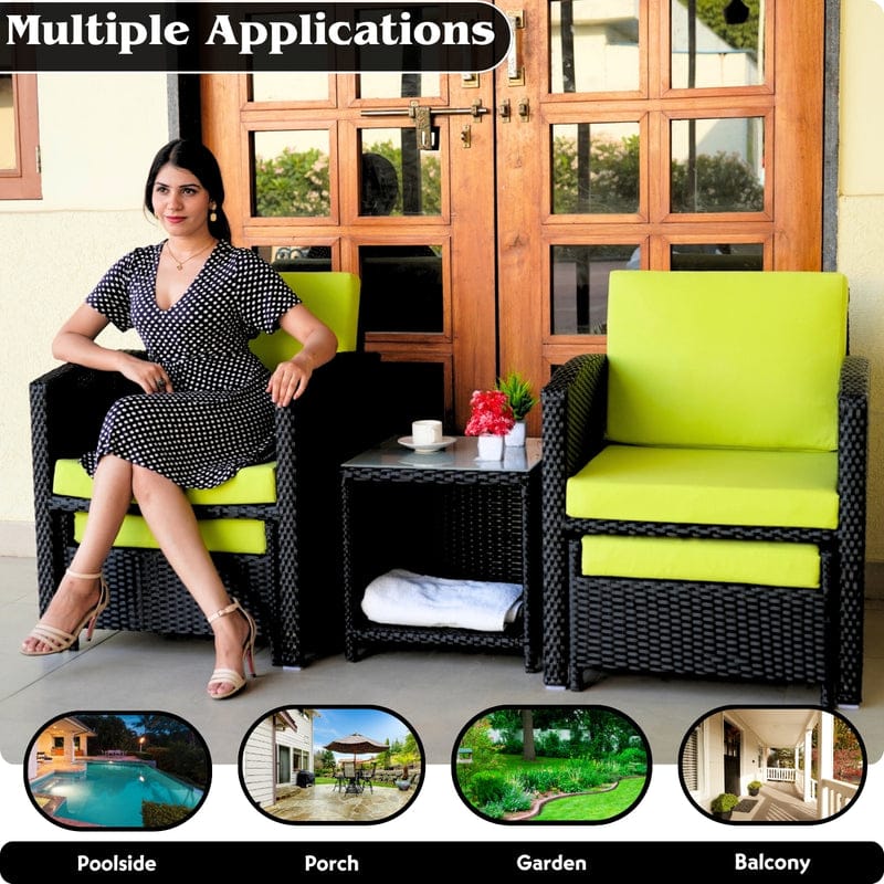 Zovika All weather 5 pcs sectional furniture set with ottoman - Image 3