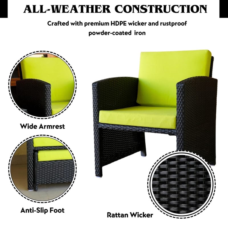 Zovika All weather 5 pcs sectional furniture set with ottoman - Image 7