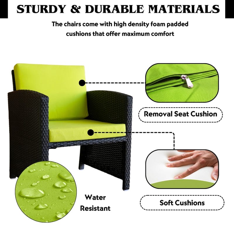 Zovika All weather 5 pcs sectional furniture set with ottoman - Image 5