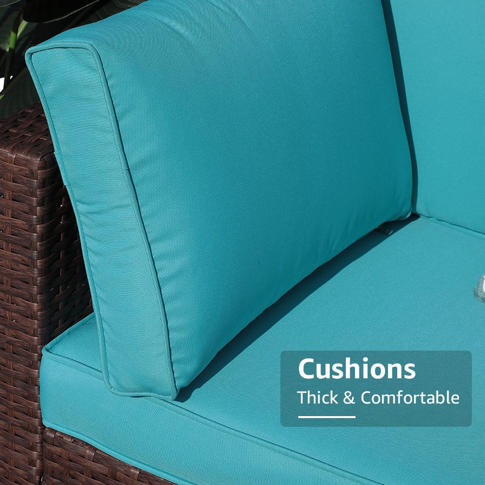 ZOVIKA Outdoor 8 Seater Wicker Cane sofa set - Image 4