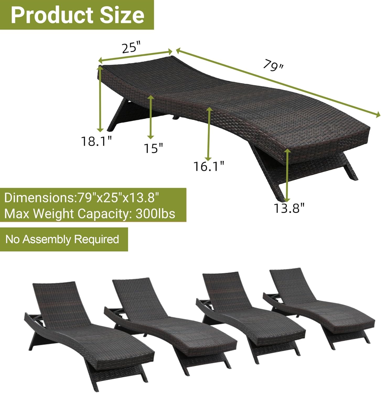 ZOVIKA all weather pool side Lounger - Image 3
