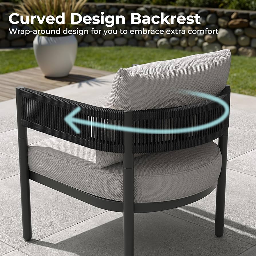 ZOVIKA irona Outdoor 2 Seater patio set rope & braided - Image 5