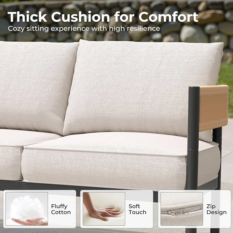 Zovika Irona Outdoor 7 seater patio sofa set - Image 3