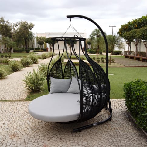 Zovika All Weather Rope-Weaved Swing with stand - Image 3