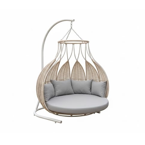 Zovika All Weather Rope-Weaved Swing with stand - Image 2