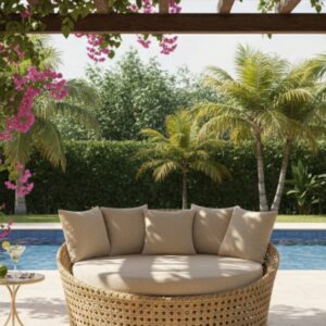 ALL WEATHER OUTDOOR POOL SIDE DAYBED WITH CUSHIONS