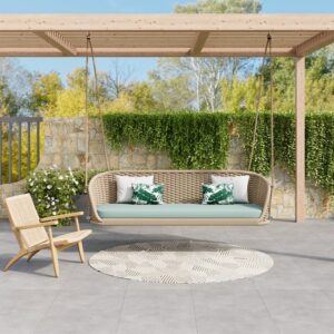 DOUBLE SEATER HANGING SWING WITHOUT STAND FOR BALCONY AND GARDEN