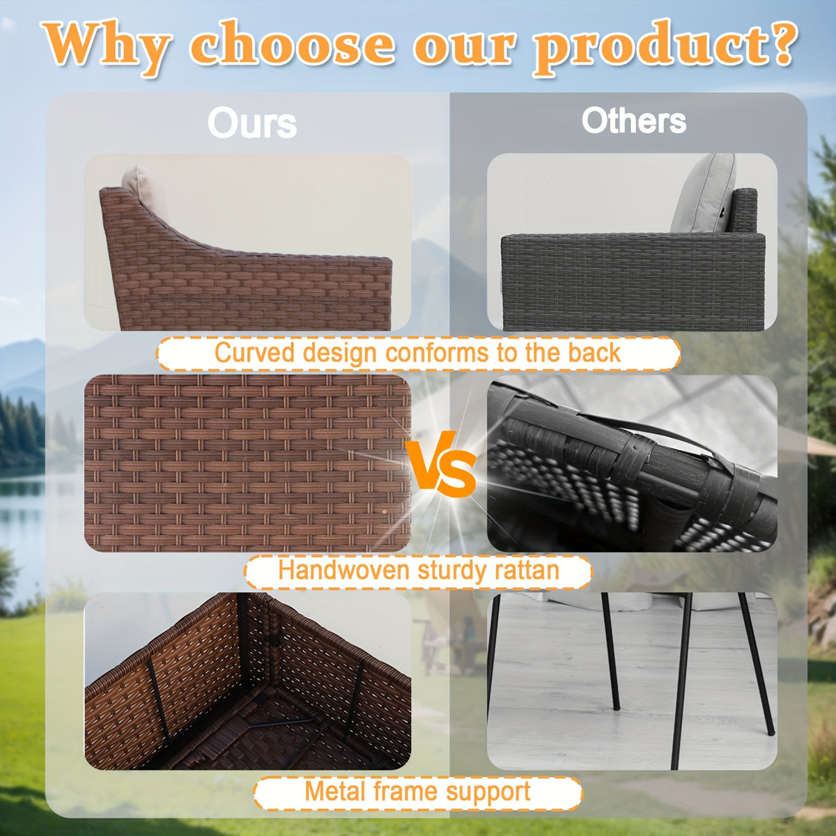 Zovika Outdoor 6 Seater Patio Set - Image 2