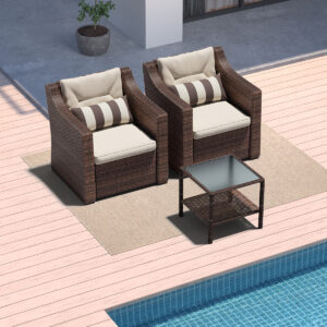 ALL WEATHER Wicker cane balcony set