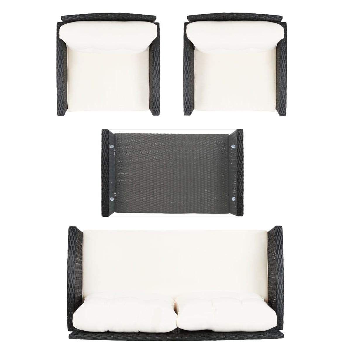 Outdoor 4 Seater Wicker cane Sofa set - Image 6
