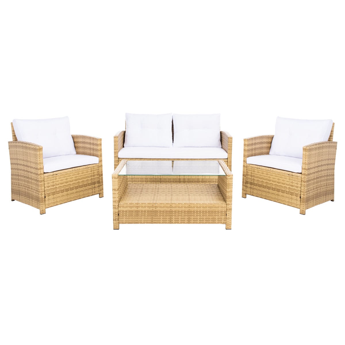 Outdoor 4 Seater Rattan cane sofa set - Image 8