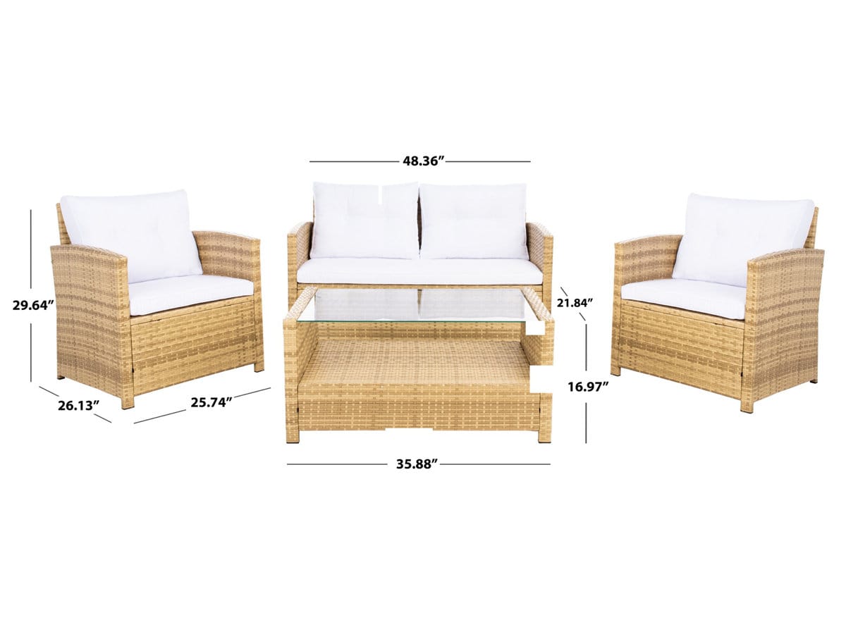 Outdoor 4 Seater Rattan cane sofa set - Image 2