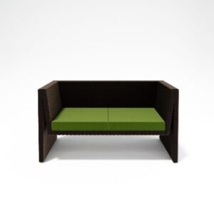 All Weather Two-Seater Wicker Sofa