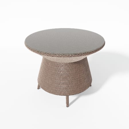 Zovika Elegant Wicker cane table with sleek glass top - Image 4