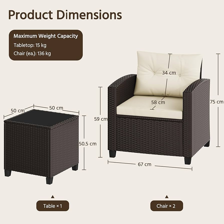All weather Wicker Patio Set - Image 4