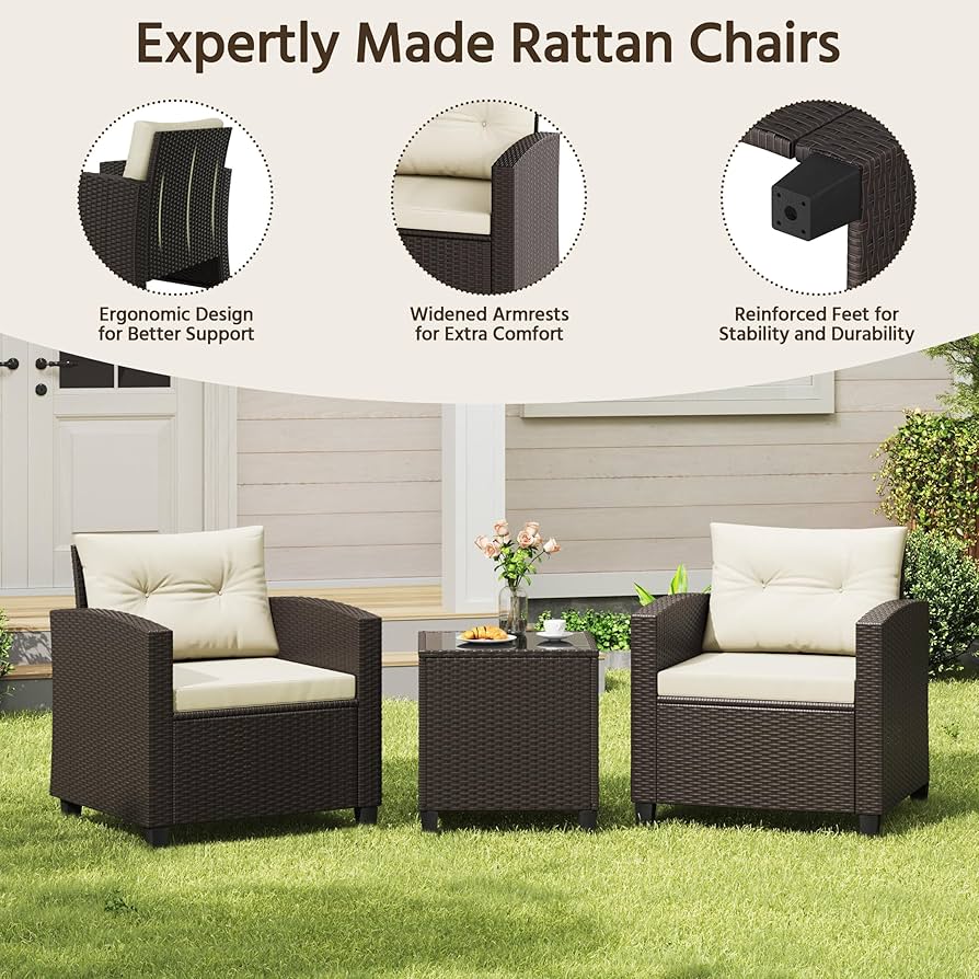 All weather Wicker Patio Set - Image 3