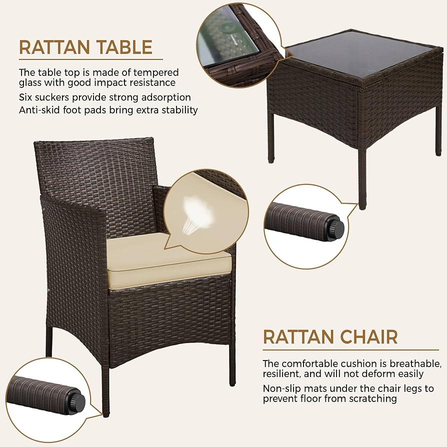 Zovika Stylish 2 Chair and 1 Table set for cozy spaces - Image 4