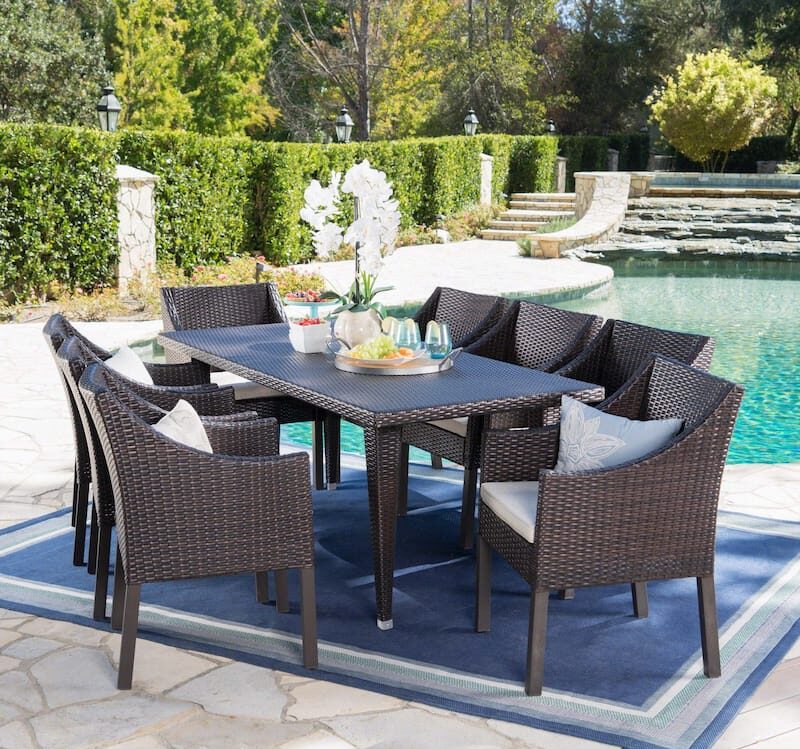 Riviera Resin Wicker Outdoor Dining Set