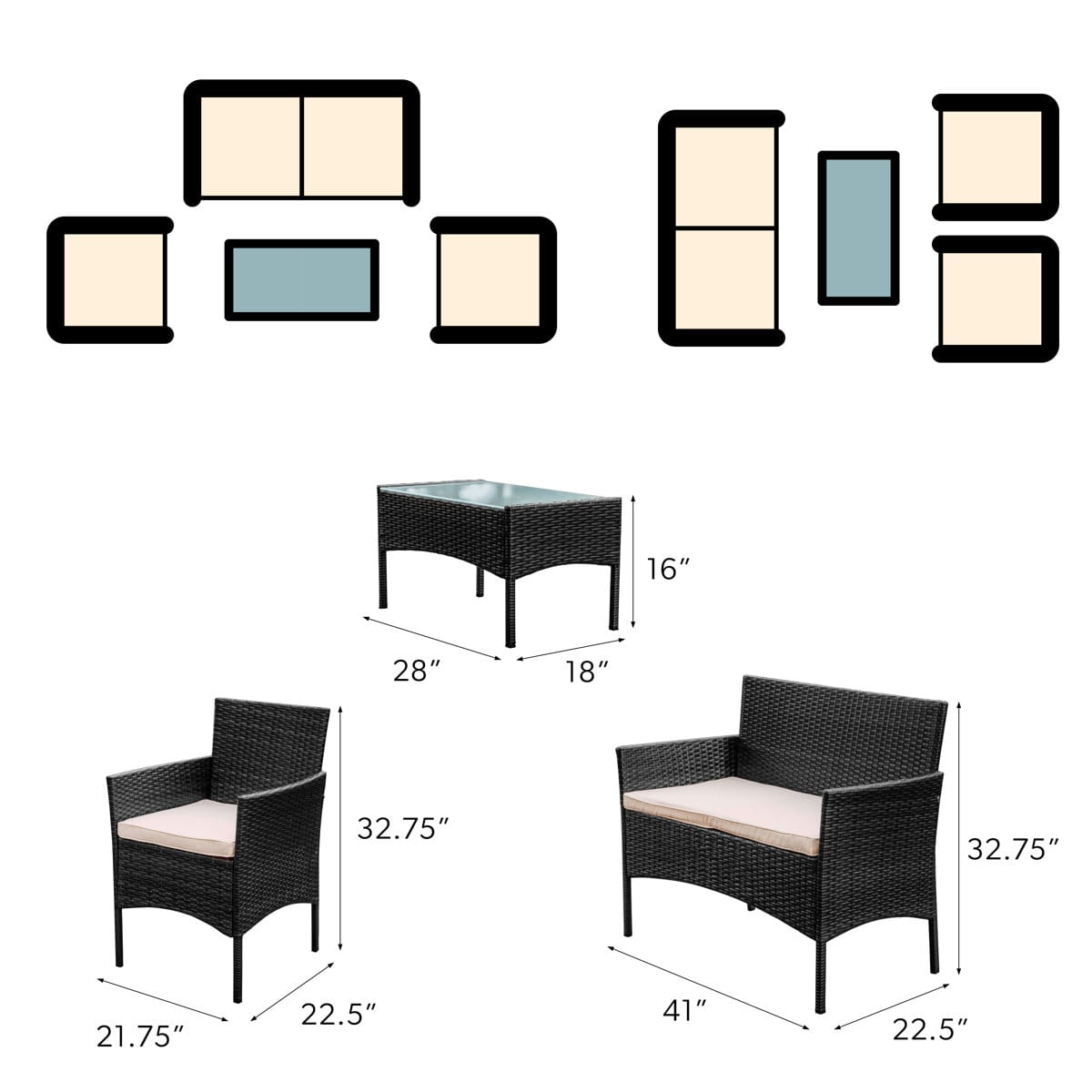Zovika Ariston Wicker Lounge Set - Image 7