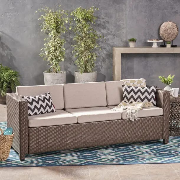 Kaelis Wicker Lounge Sofa - Image 3
