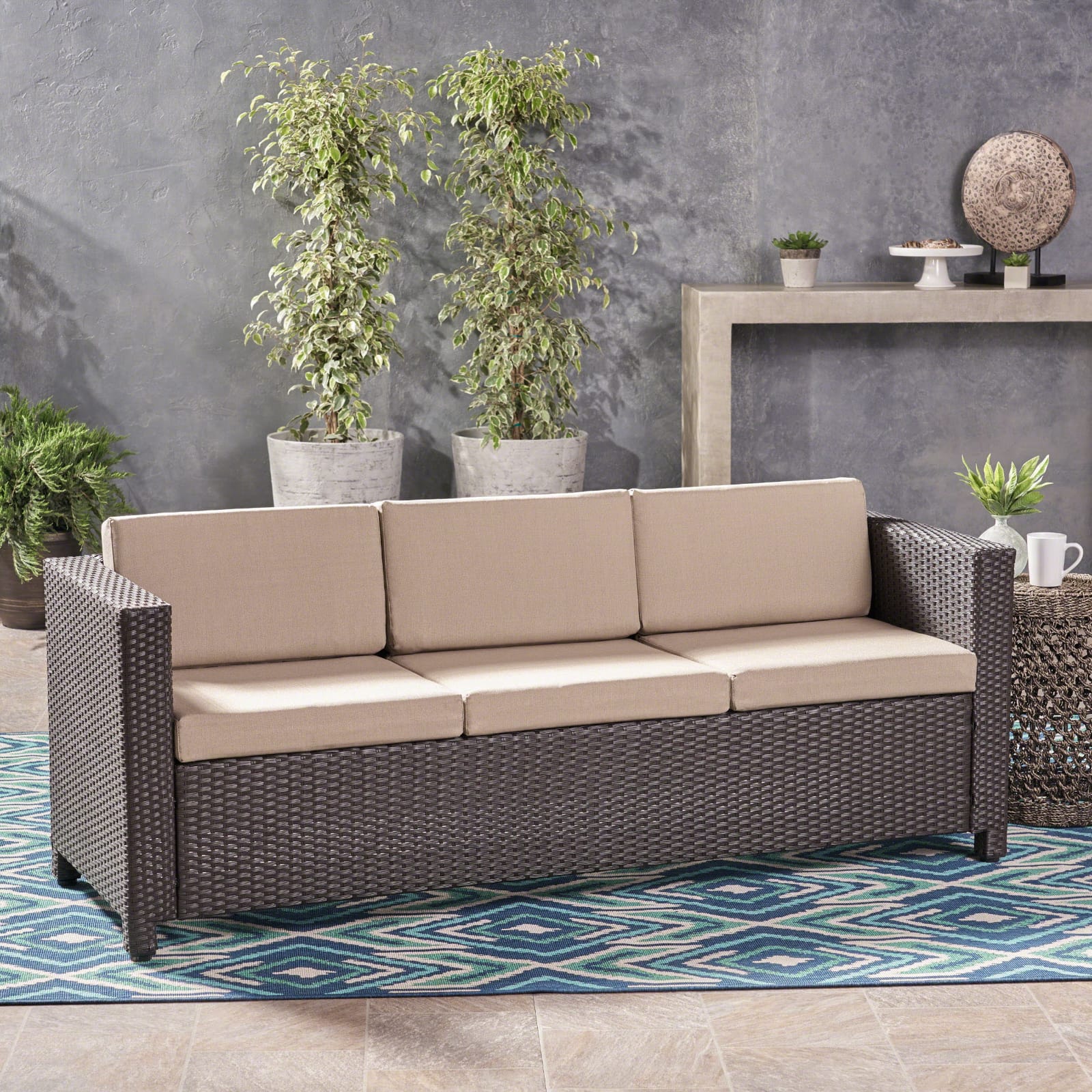 Kaelis Wicker Lounge Sofa - Image 4