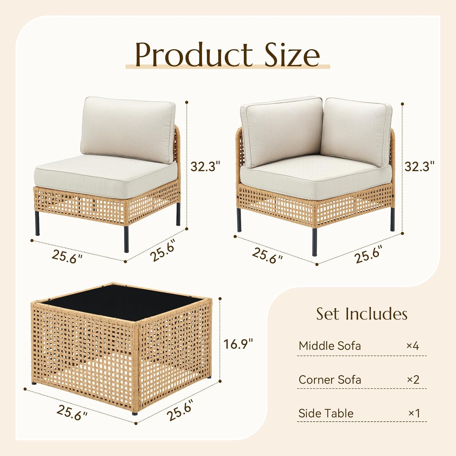 Constantine 6-Seater Outdoor Lounge Set - Image 6