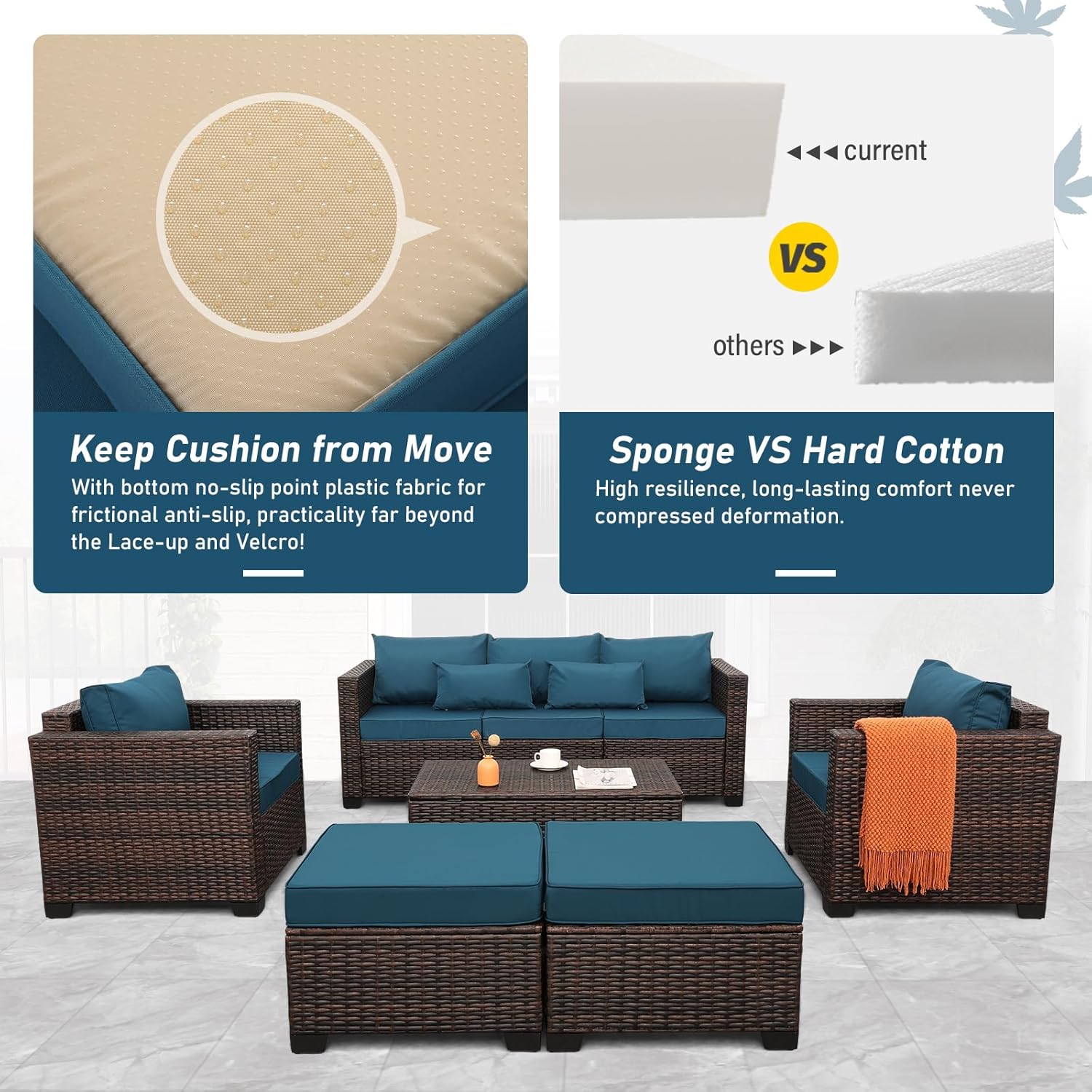 Wellington 7-Seater Outdoor Lounge Set - Image 2