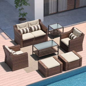 Zovika Outdoor 6 Seater Patio Set