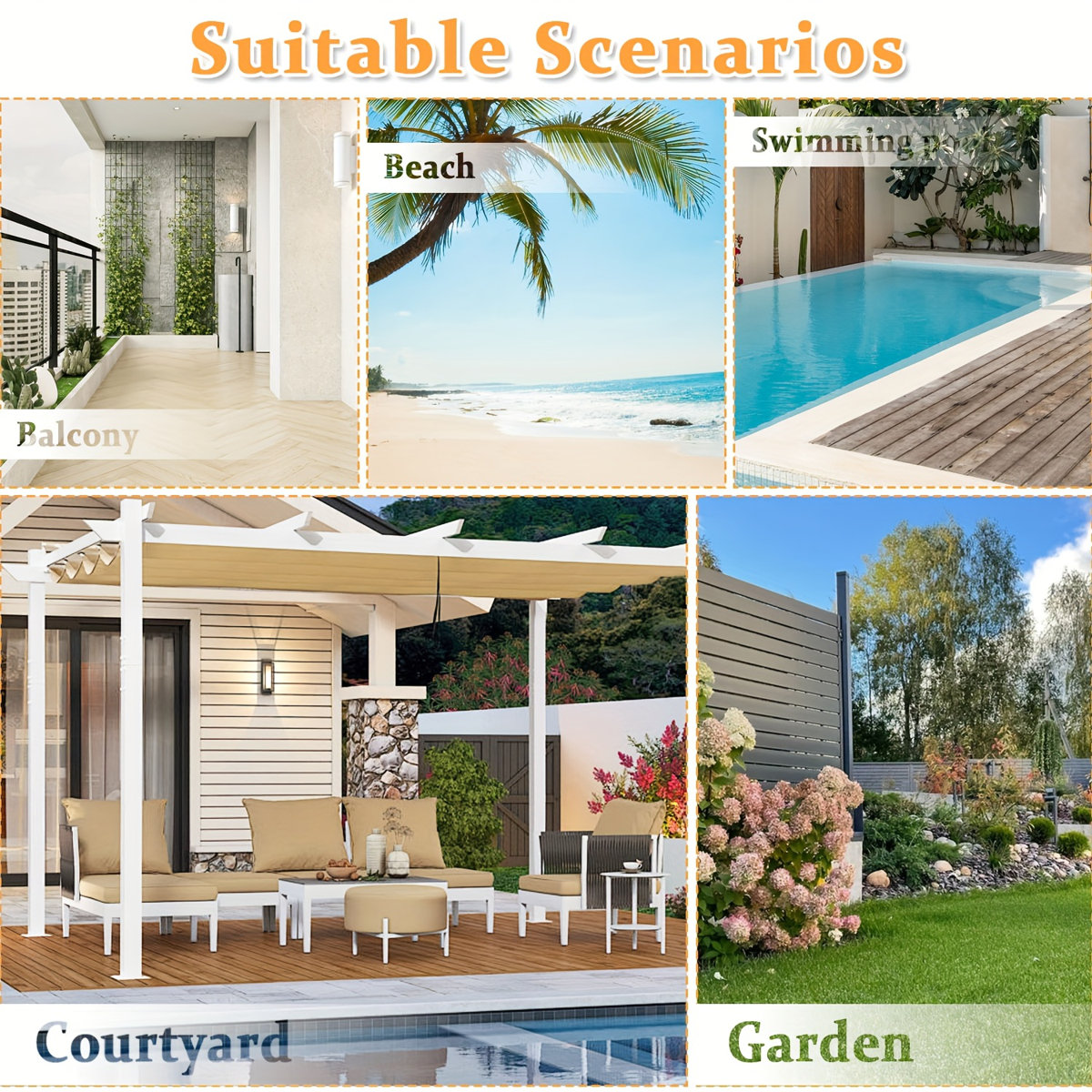 Zovika Outdoor 6 Seater Patio Set - Image 4