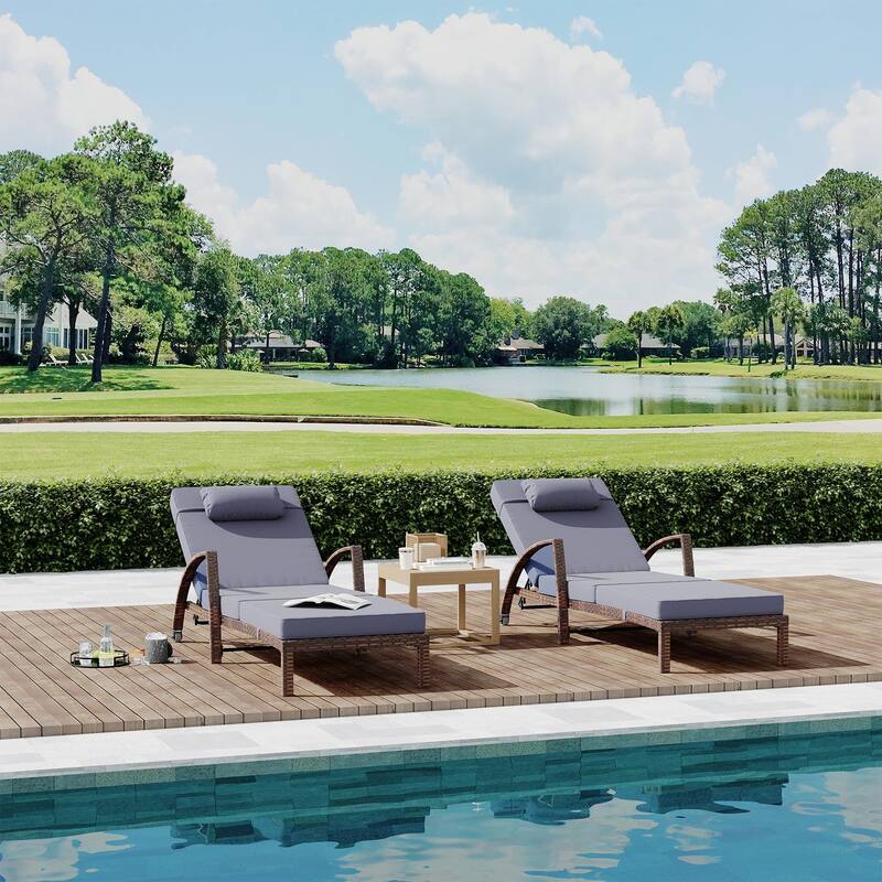 Zovika Wicker Adjustable Lounger