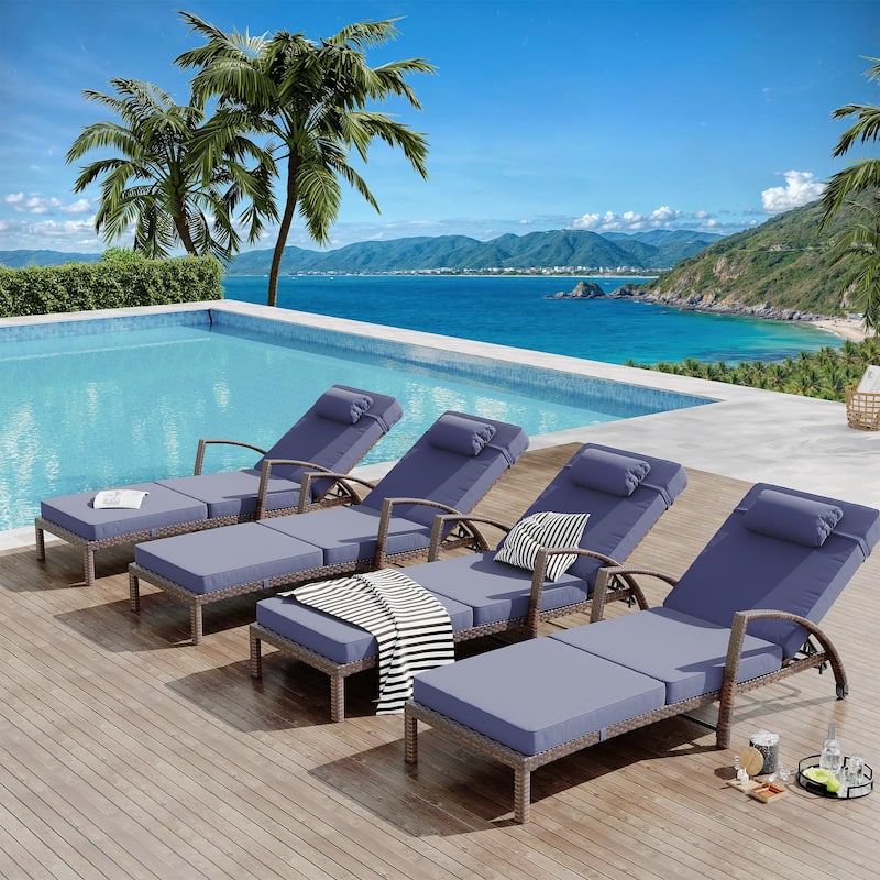 Zovika Wicker Adjustable Lounger - Image 6