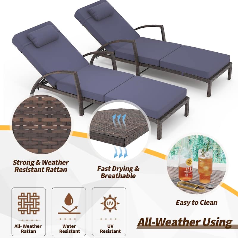 Zovika Wicker Adjustable Lounger - Image 3