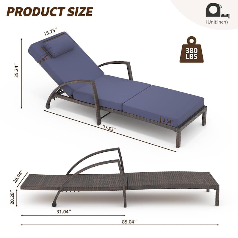 Zovika All Weather Wicker Lounger Set - Image 3