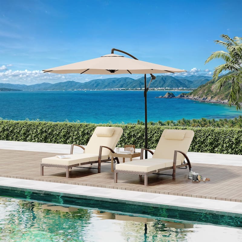 Zovika 2-Piece Wicker Lounger Set