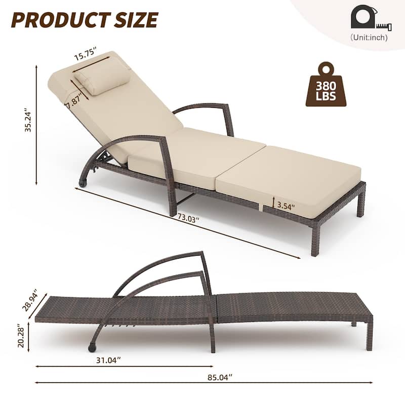 Zovika 2-Piece Wicker Lounger Set - Image 4