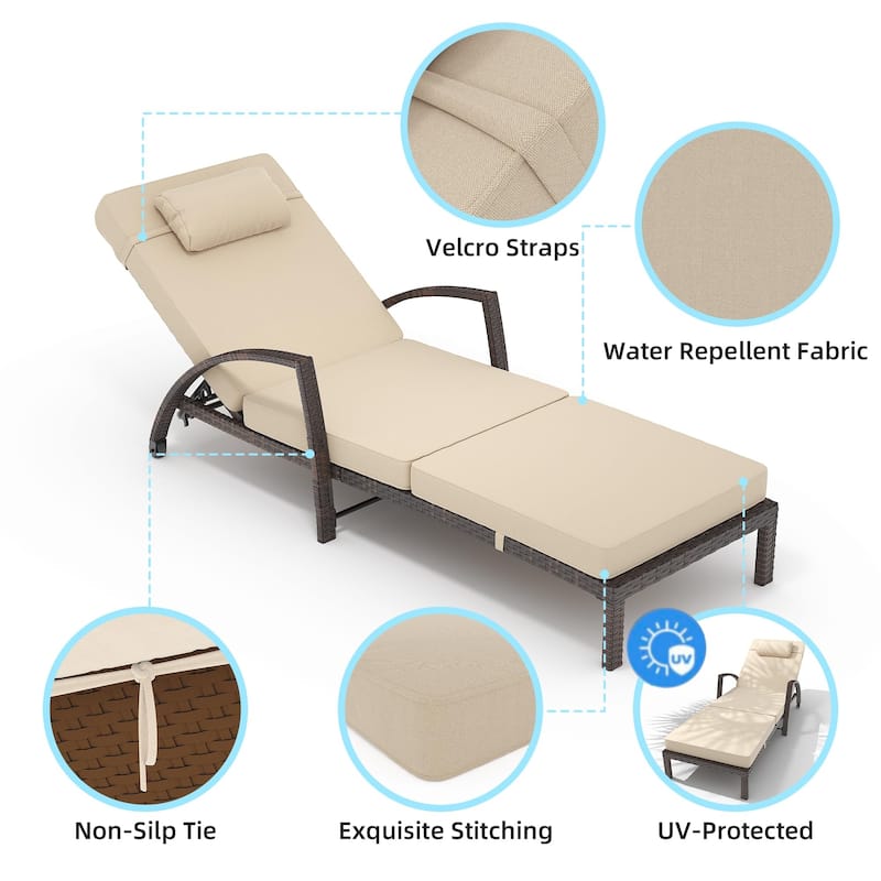 Zovika 2-Piece Wicker Lounger Set - Image 3