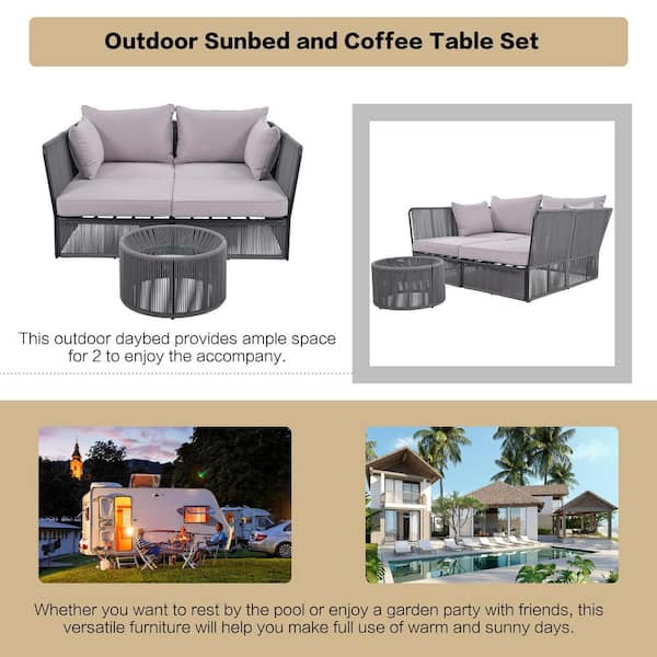 Zovika Braided Rope Sunbed Set - Image 5