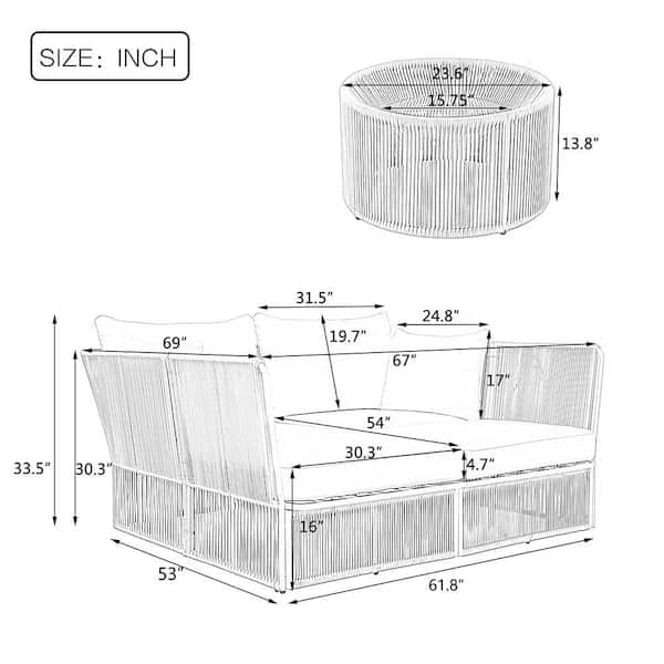 Zovika Braided Rope Sunbed Set - Image 7