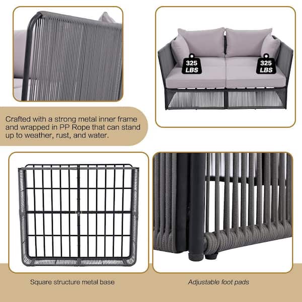 Zovika Braided Rope Sunbed Set - Image 4