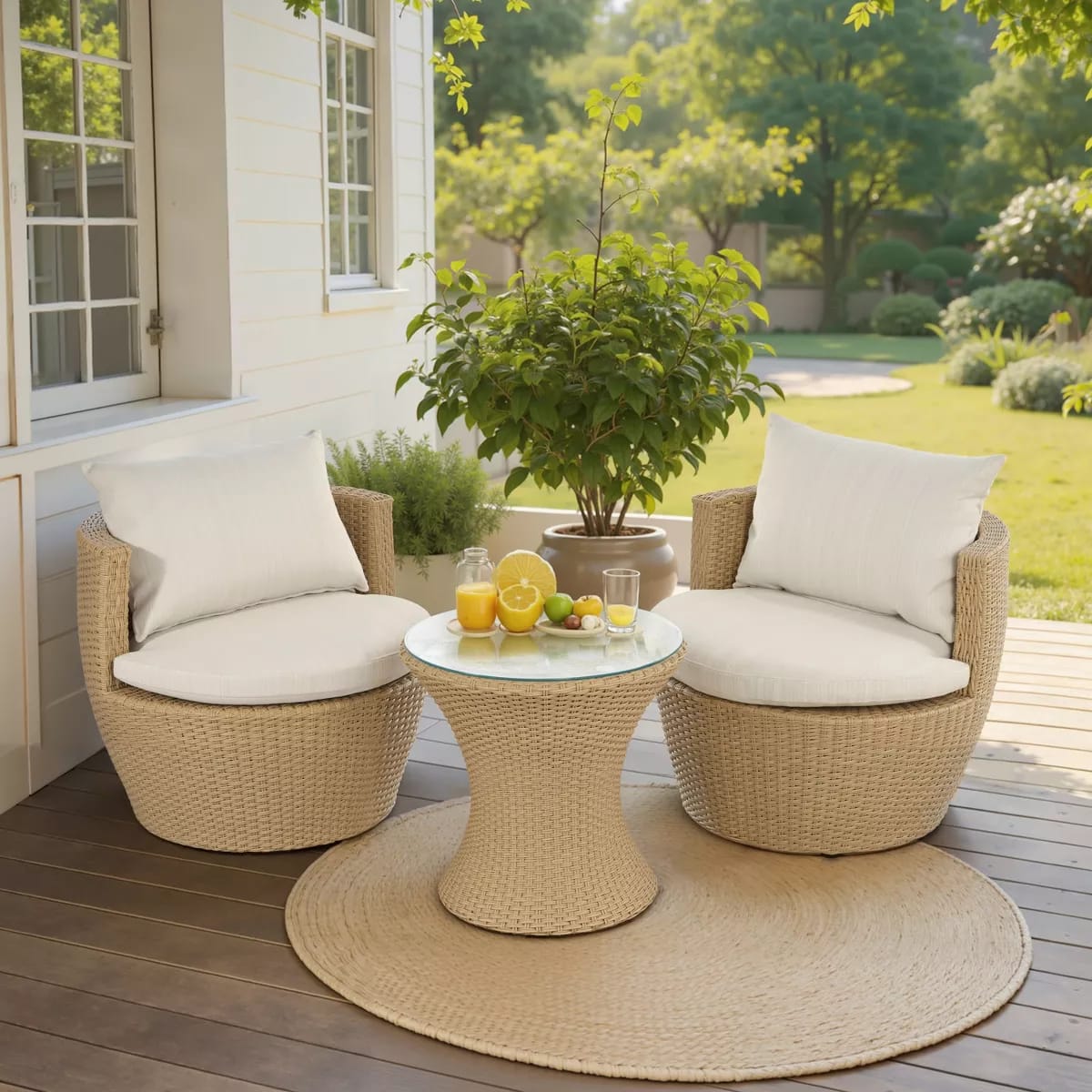 Zovika 2 Chair and 1 Table Balcony Set