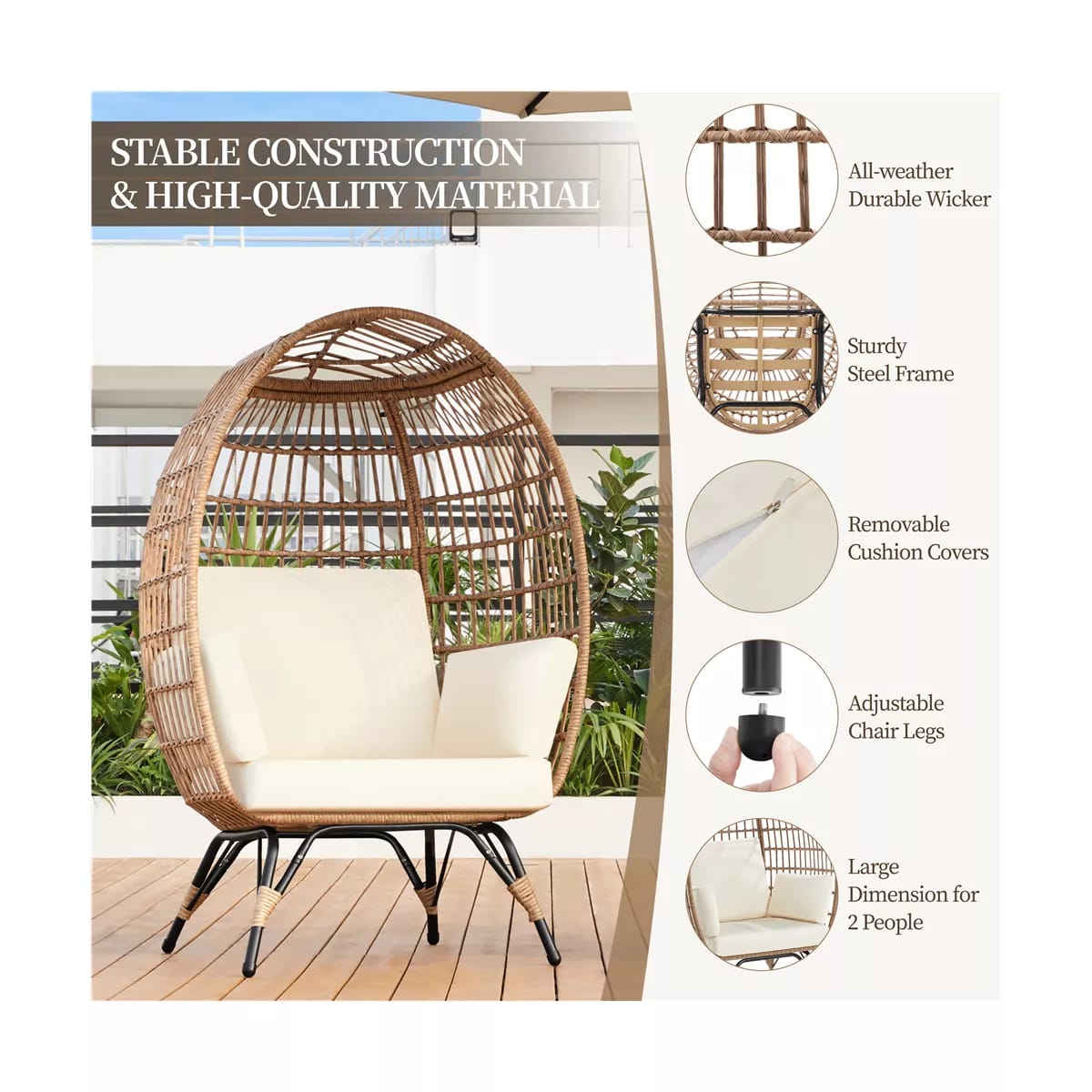 HavenNest Rattan Highback Chair - Image 4