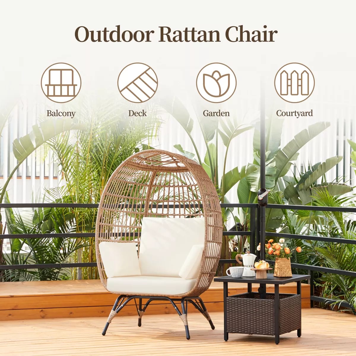 HavenNest Rattan Highback Chair
