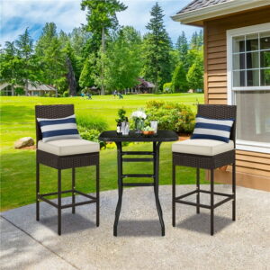 Sparta Wicker Bar Chairs (Set of 2)