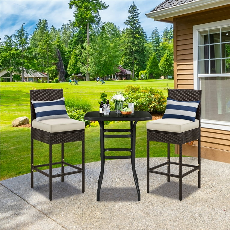 Sparta Wicker Bar Chairs (Set of 2)