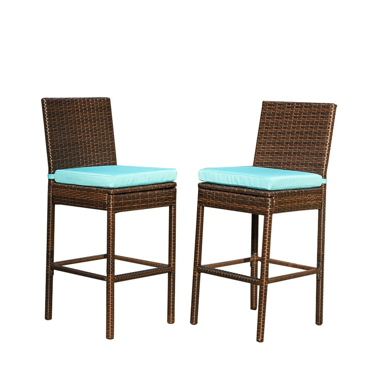 Caesar Wicker Bar Chairs (Set of 2) - Image 4